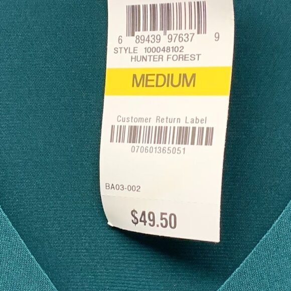 NWT INC International Concepts Long Sleeve Top in Hunter Green Size Medium - Picture 5 of 6